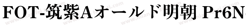 FOT-筑紫Aオールド明朝 Pr6N字体转换